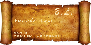Buzeskó Luca névjegykártya
